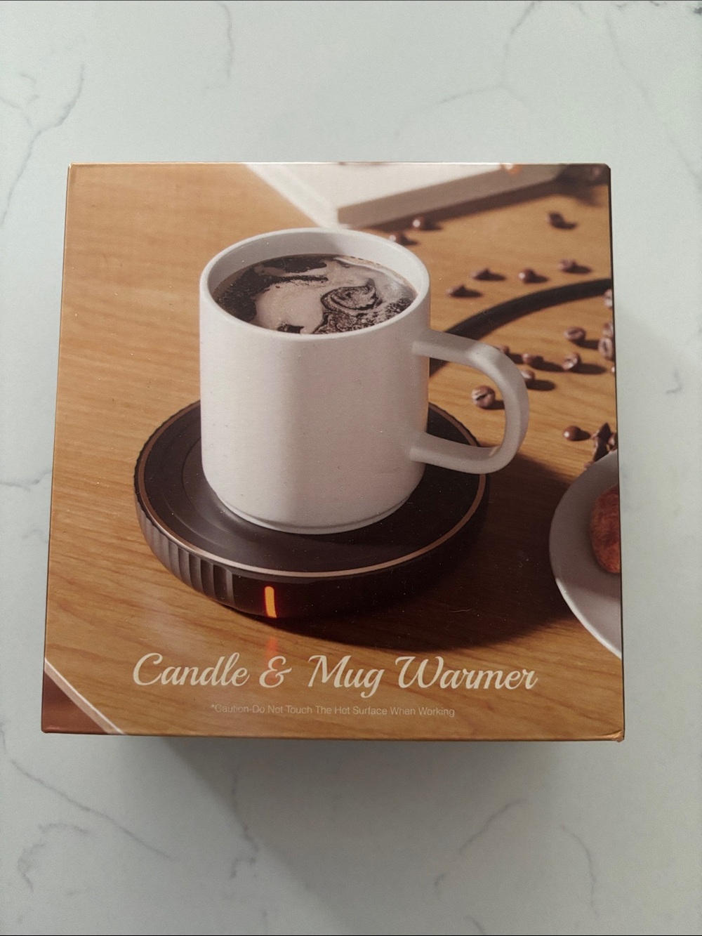 Candle & Mug Warmer - Black Base with Orange Indicator